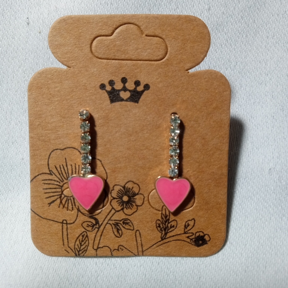 1 Pair Of Dangling Heart Earrings By SUGARFIX  BaubleBar 'Yes Way Rose'